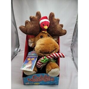 American Greetings Cuddly Messengers Christmas 17" Moose W/ Bird 2003 New